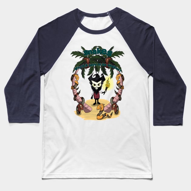 Snakes! Baseball T-Shirt by ArtisticCheezwiz1